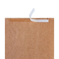 Крафт-пакет с круглым окном 10×6×20 см, с клеевым клапаном (1 слой), 70 г/м², бурый - фото 3