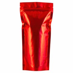 Пакет Дой-Пак 105*215(+35)мм, Металл/PET/БОПП (красный-матовый)