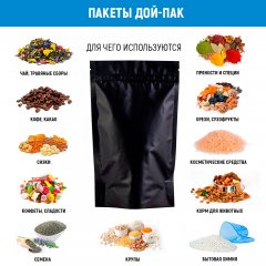 Пакет Дой-Пак 13,5×22,5 см, черный матовый - фото 5