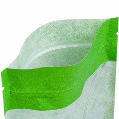 Крафт-пакет Дой-Пак 11×18,5 см, с окном, зеленый - фото 4