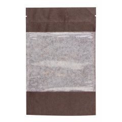 Крафт-пакет Дой-Пак 12×18,5 см, с окном, коричневый - фото 3