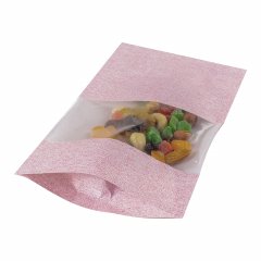 Крафт пакет Дой-Пак 13,5×22,5 см, с окном 7 см, красная волна - фото 5