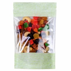Крафт пакет Дой-Пак 12×18,5 см, с окном 10 см, салатовая волна - фото 2