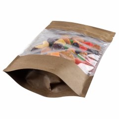 Крафт пакет Дой-Пак 12×18,5 см, с окном 10 см, светло-коричневый - фото 3