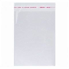 Пакет БОПП 12*25см, 25мкм, с клапаном и скотчем, 100 шт./уп.