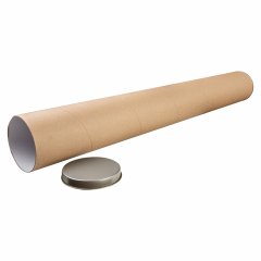 Картонный тубус с жестяной крышкой, 8x64 см - фото 3