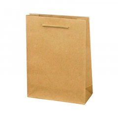 Крафт пакет с веревочной ручкой, 190*80*240 (Ш*Г*В) мм (бурый)