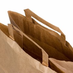Крафт пакет с плоскими ручками, 28*15*32 (Ш*Г*В) см (бурый) - фото 6
