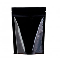 Пакет Дой-Пак 105*150(+30)мм, Металл/PET/БОПП (черный-глянец)
